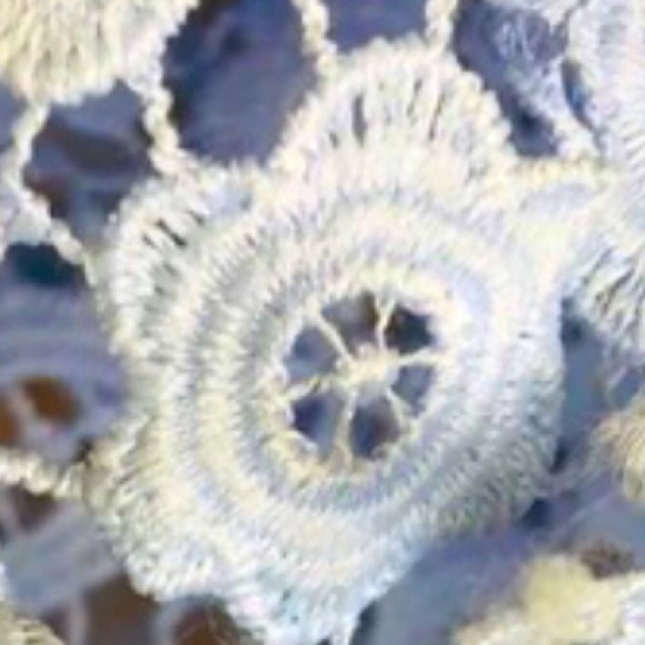 New Free People La Spezia XS Blue Floral Crochet Lace Midi Dress - Picture 3 of 6